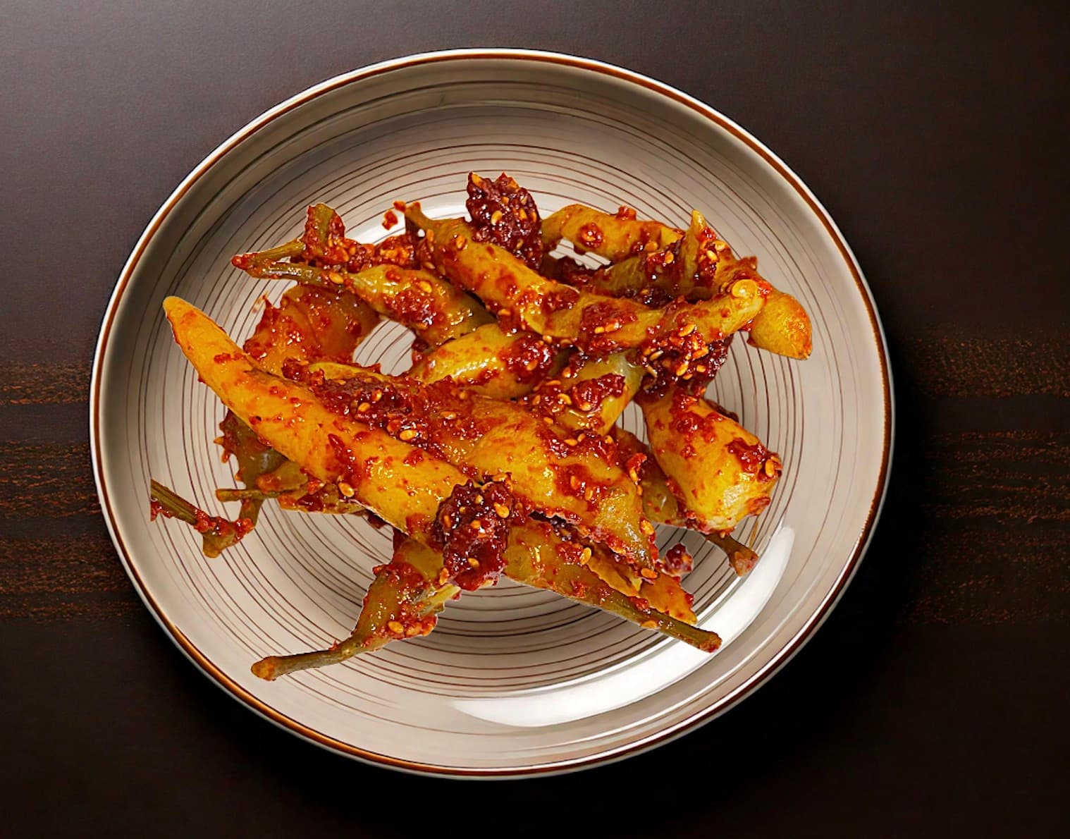 Korean Fermented Pickled Chili Salad(삭힌 고추무침)